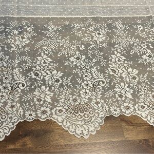 Heritage lace valance made in USA fairy core cottage scalloped sheer on rod